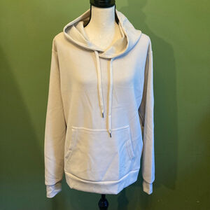 Women's LazyPants Beige Pullover Hoodie Sweatshirt XL Casual Comfort